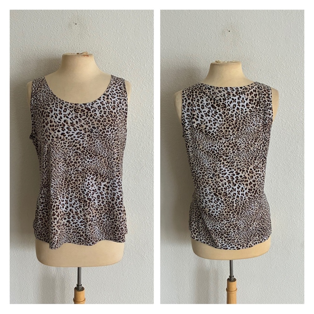 Ellen Tracy animal print tank